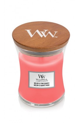 WoodWick Melon & Pink Quartz közepes illatgyertya